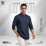 Premium Cotton Katua (Navy Blue) - Image 2