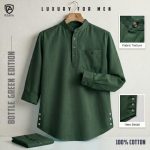 Premium Cotton Katua- Bottle Green