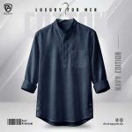 Premium Cotton Katua (Navy Blue)
