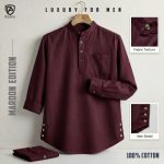 Premium Cotton Katua- Maroon