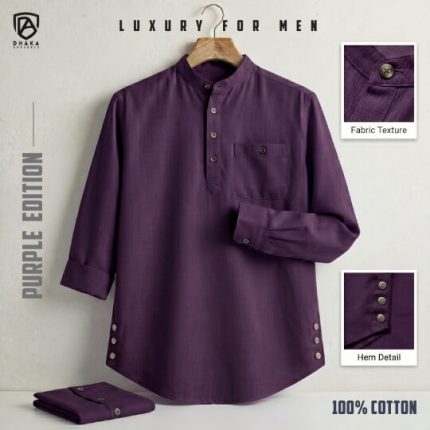 Premim Cotton Katua- Purple