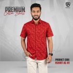 Arong Print Half Sleeve Cotton Shirt | HSHIRT-AC-R1 - Image 2