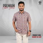 Arong Print Half Sleeve Cotton Shirt | HSHIRT-AC-GR1 - Image 2