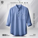 Premium Cotton Katua (Sky Blue)