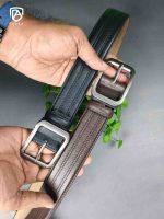 Double Stitch Cow Leather Premium Belt - Image 11