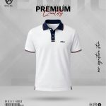 Premium PK Cotton Polo Shirt- White Navy