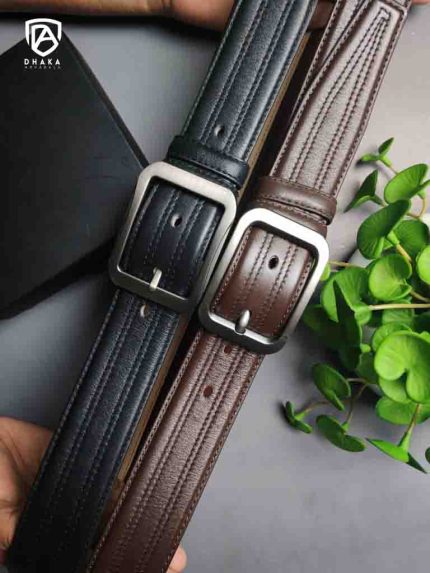 Double Stitch Cow Leather Premium Belt