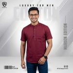 Elite Slub Cotton Half Katua (Maroon) - Image 3
