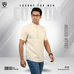 Elite Slub Cotton Half Katua (Cream) - Image 2