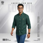 Oxford Cotton Premium Full Sleeve Shirt - (Bottle Green) - Image 2