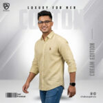 Oxford Cotton Premium Full Sleeve Shirt - (Cream) - Image 2