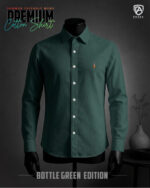 Oxford Cotton Premium Full Sleeve Shirt - (Bottle Green)