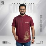 Premium Cotton Half Katua (Maroon) - Image 3