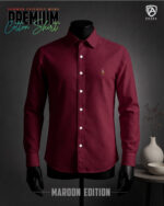 Oxford Cotton Premium Full Sleeve Shirt - (Maroon)