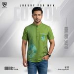 Premium Cotton Half Katua (Olive) - Image 3