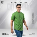 Elite Slub Cotton Half Katua (Olive) - Image 2