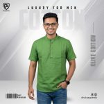 Elite Slub Cotton Half Katua (Olive) - Image 3