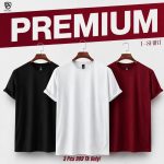 COMBO Premium Cotton T-shirt (Black, Maroon, White)