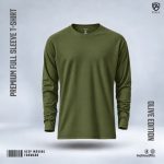 3 Pcs COMBO Premium Full Sleeve T-shirt (Olive, Patrol, Anthra-Milange) - Image 3