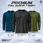 3 Pcs COMBO Premium Full Sleeve T-shirt (Olive, Patrol, Anthra-Milange)