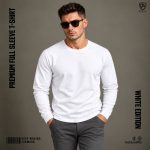 3 Pcs COMBO Premium Full SLeeve T-shirt (Black, Maroon, White) - Image 6