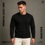 3 Pcs COMBO Premium Full SLeeve T-shirt (Black, Maroon, White) - Image 4