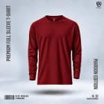 3 Pcs COMBO Premium Full SLeeve T-shirt (Black, Maroon, White) - Image 7