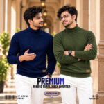 2 Pcs Combo Ribbed Turtleneck Sweater- Olive, Navy